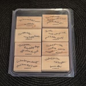 STAMPIN' UP! Retired 'Curvy Verses' Stamp Set, Set of 8 Stamps